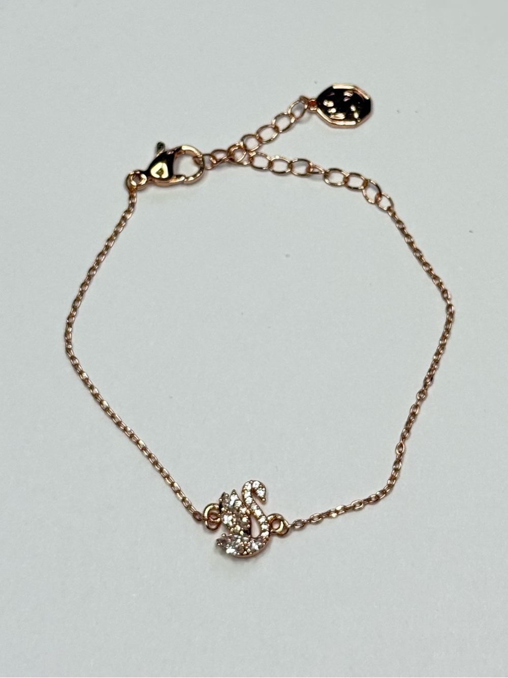 Swarovski Rose Gold-Tone Plated Swan Bracelet 6.1-8 inch NEW WITHOUT TAG!